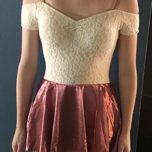 SA Dance Costume with lace top and pink skirt.